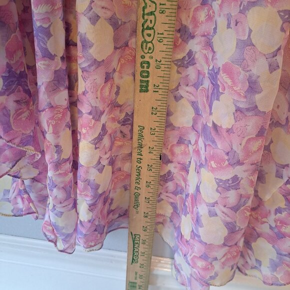 Tamsy Semi Sheer Floral Women Pullover Blouse Kimono One Size Usa Germany - Picture 7 of 10